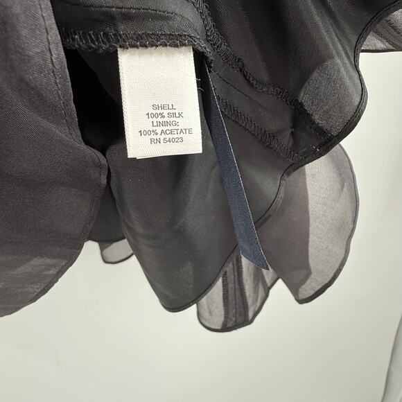 BANANA REPUBLIC Skirt SZ 4 100% Silk Black Knee Length Classic Work Holiday NWT - Picture 11 of 12